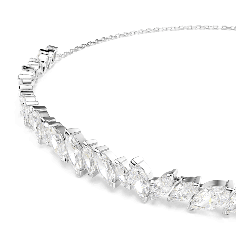 Girocollo Swarovski Mesmera Taglio Marquise Bianco Placcato Rodio