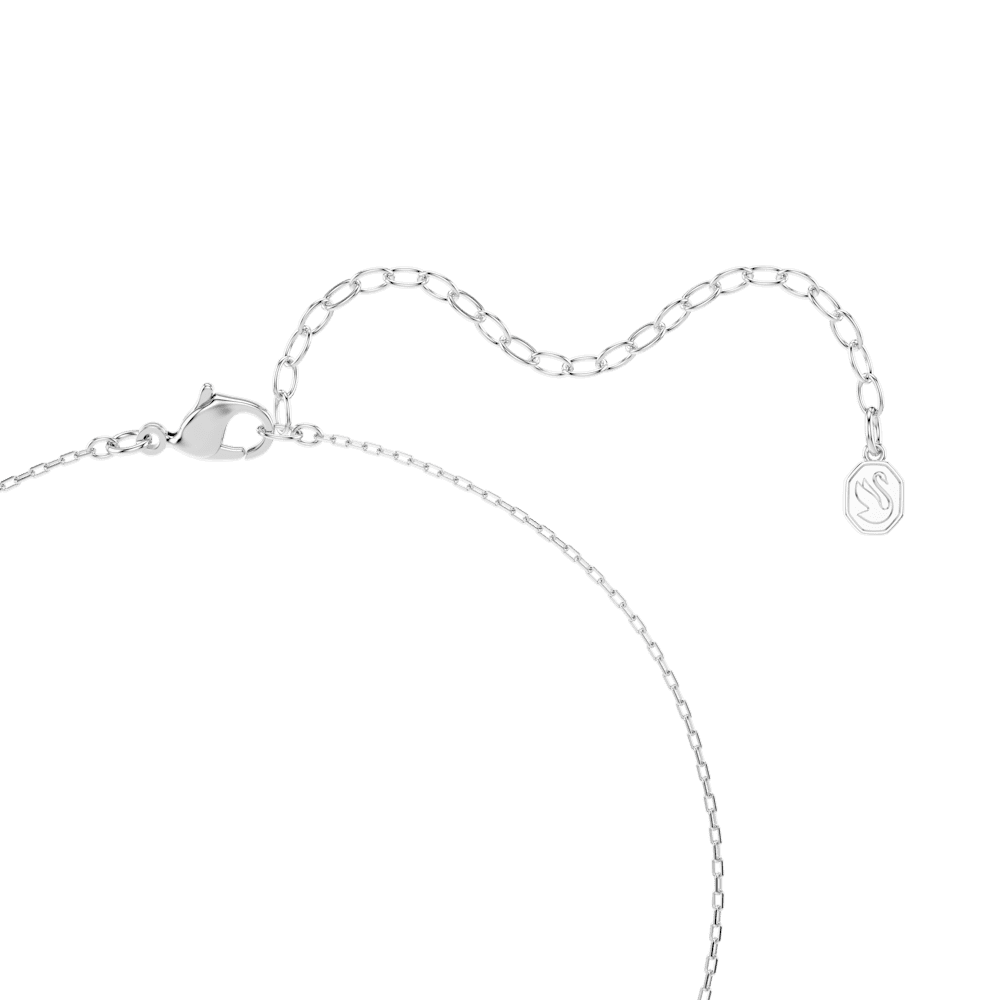 Collana Pendente Swarovski Una Angelic, Taglio misto, Verde, Placcato rodio