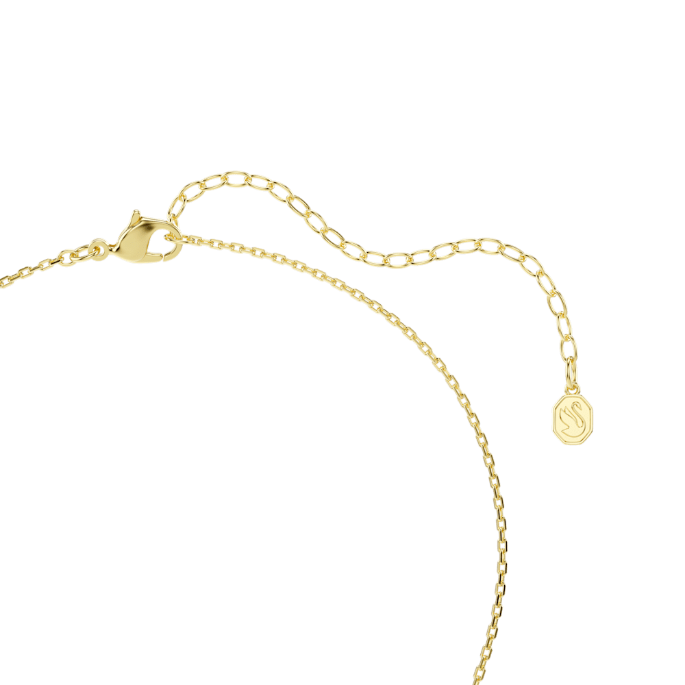 Collana con Pendente Swarovski Chroma, Taglio Pear, Blu, Finitura oro 18K