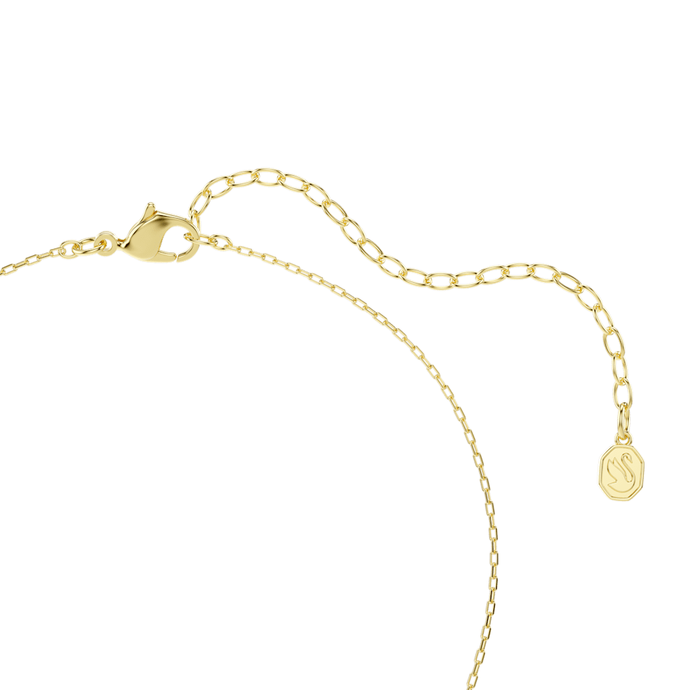 Collana Pendente Swarovski Magic, Taglio misto, Fiocco Di Neve, Bianco, Finitura oro 18K