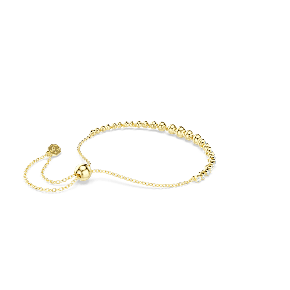 Braccialetto Swarovski Imber, Taglio Round, Blu, Finitura oro 18K