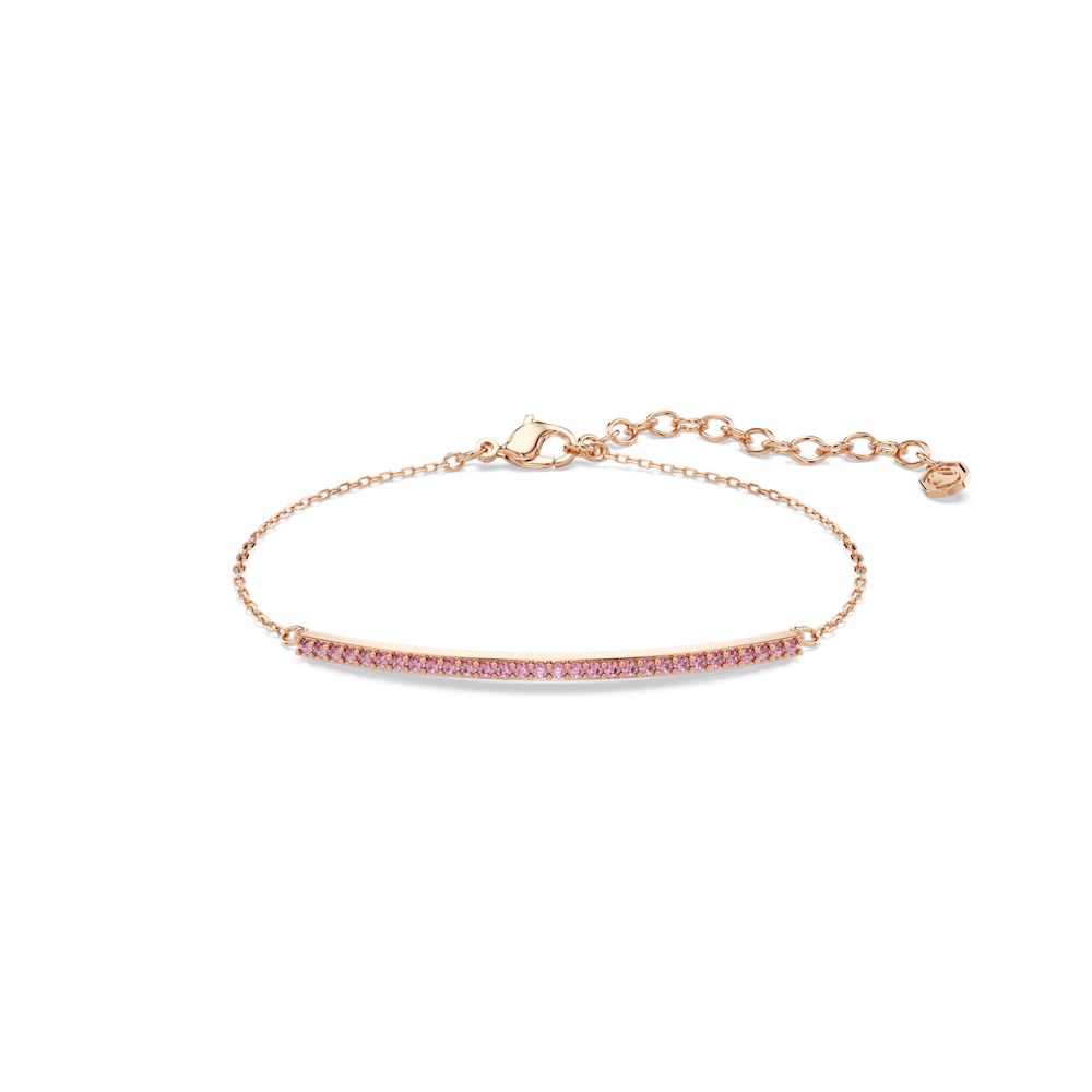 Braccialetto Swarovski Only, Taglio Round, Rosa, Finitura oro rosa 18K