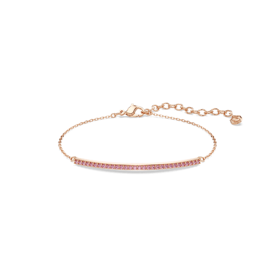 Braccialetto Swarovski Only, Taglio Round, Rosa, Finitura oro rosa 18K