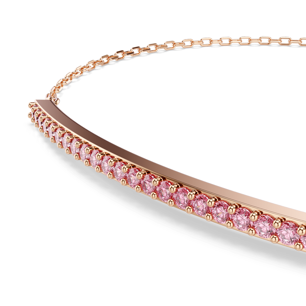 Braccialetto Swarovski Only, Taglio Round, Rosa, Finitura oro rosa 18K