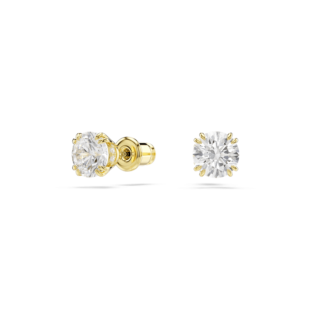 Set Collana + Orecchini Swarovski Magic, Taglio misto, Fiocco Di Neve, Bianco, Finitura oro 18K