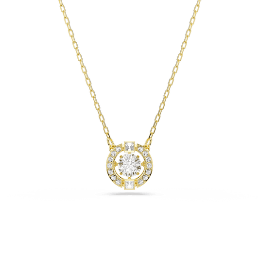 Collana con Pendente Swarovski Una Angelic, Taglio misto, Bianco, Finitura oro 18K