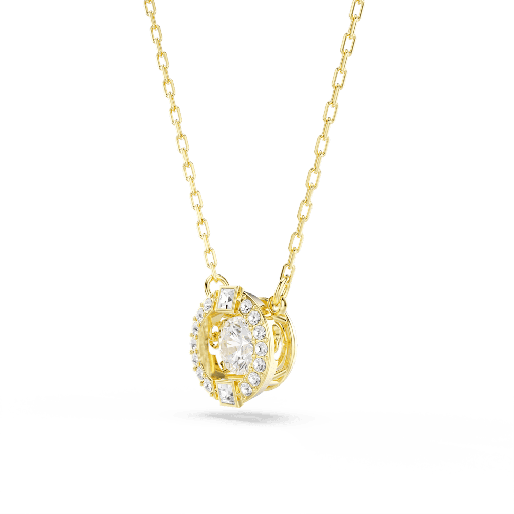 Collana con Pendente Swarovski Una Angelic, Taglio misto, Bianco, Finitura oro 18K
