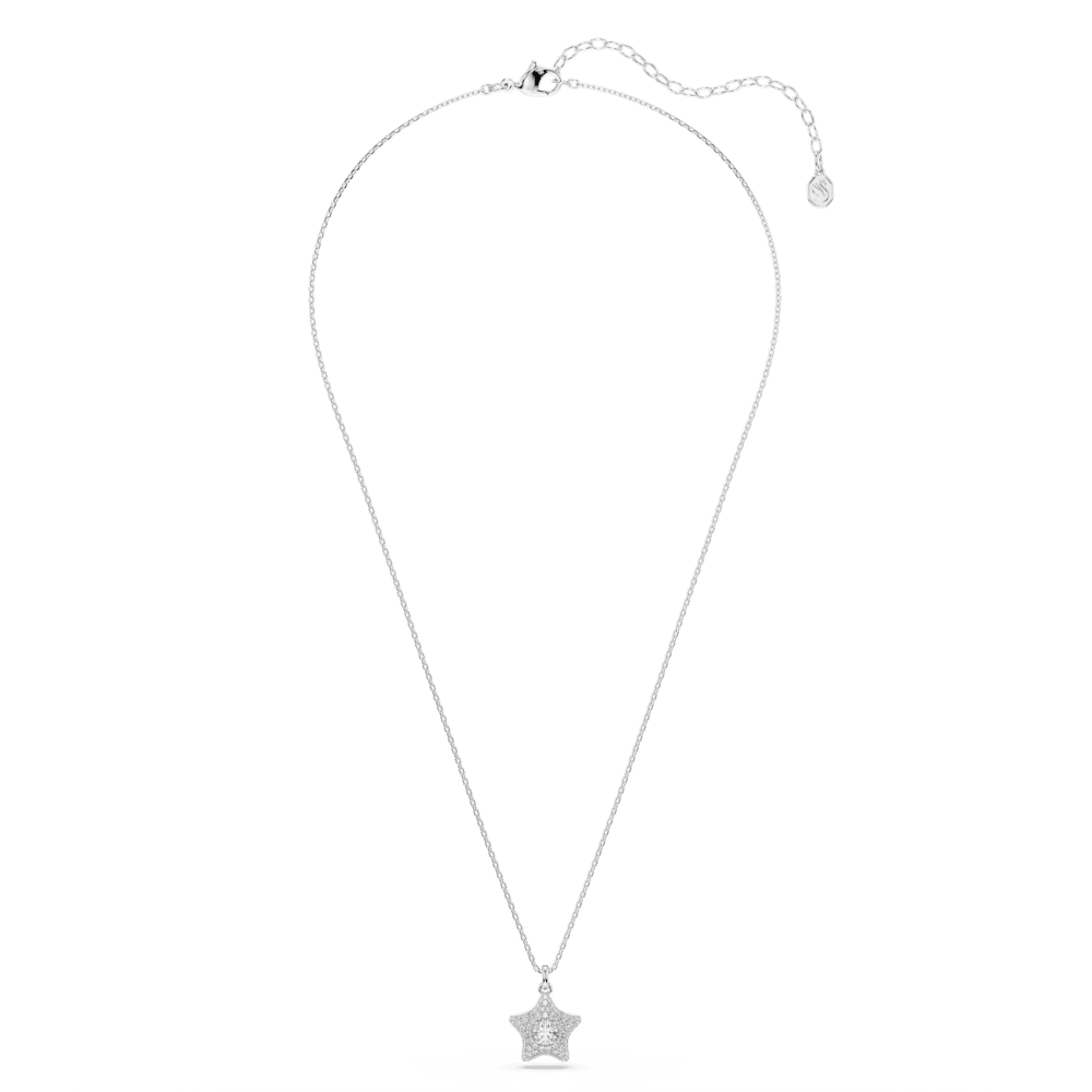 Pendente Swarovski Sublima, Taglio Round, Stella, Bianco, Placcato rodio