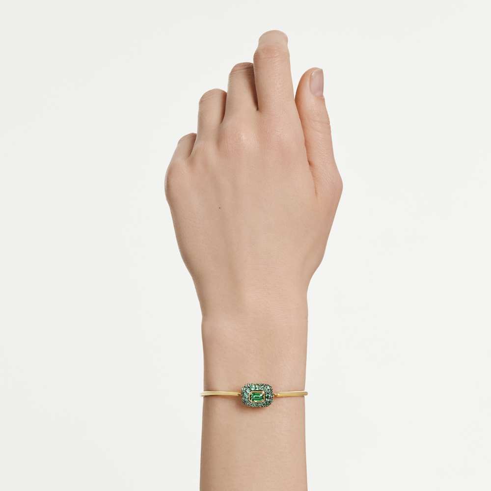 Bracciale rigido  Swarovski Sublima Taglio ottagonale Verde Finitura oro 18K