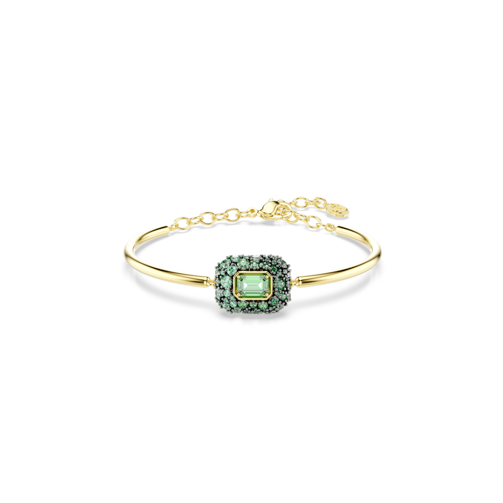 Bracciale rigido  Swarovski Sublima Taglio ottagonale Verde Finitura oro 18K