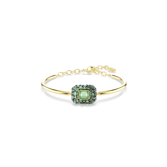 Bracciale rigido  Swarovski Sublima Taglio ottagonale Verde Finitura oro 18K