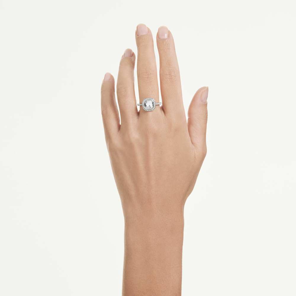 Anello Swarovski Halo Una Angelic Taglio Cushion Bianco - Misura 58
