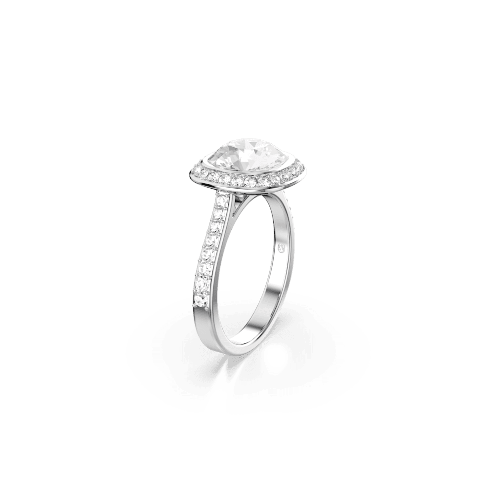 Anello Swarovski Halo Una Angelic Taglio Cushion Bianco - Misura 58