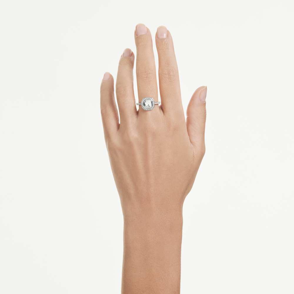 Anello Swarovski Halo Una Angelic Taglio Cushion Bianco - Misura 55