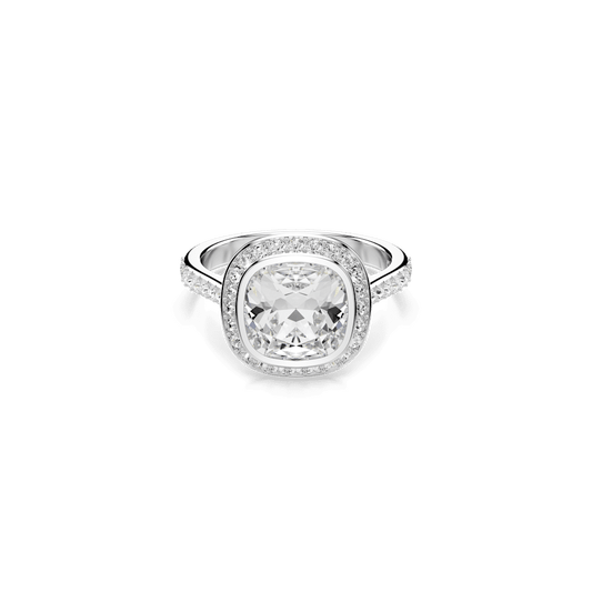 Anello Swarovski Halo Una Angelic Taglio Cushion Bianco - Misura 55