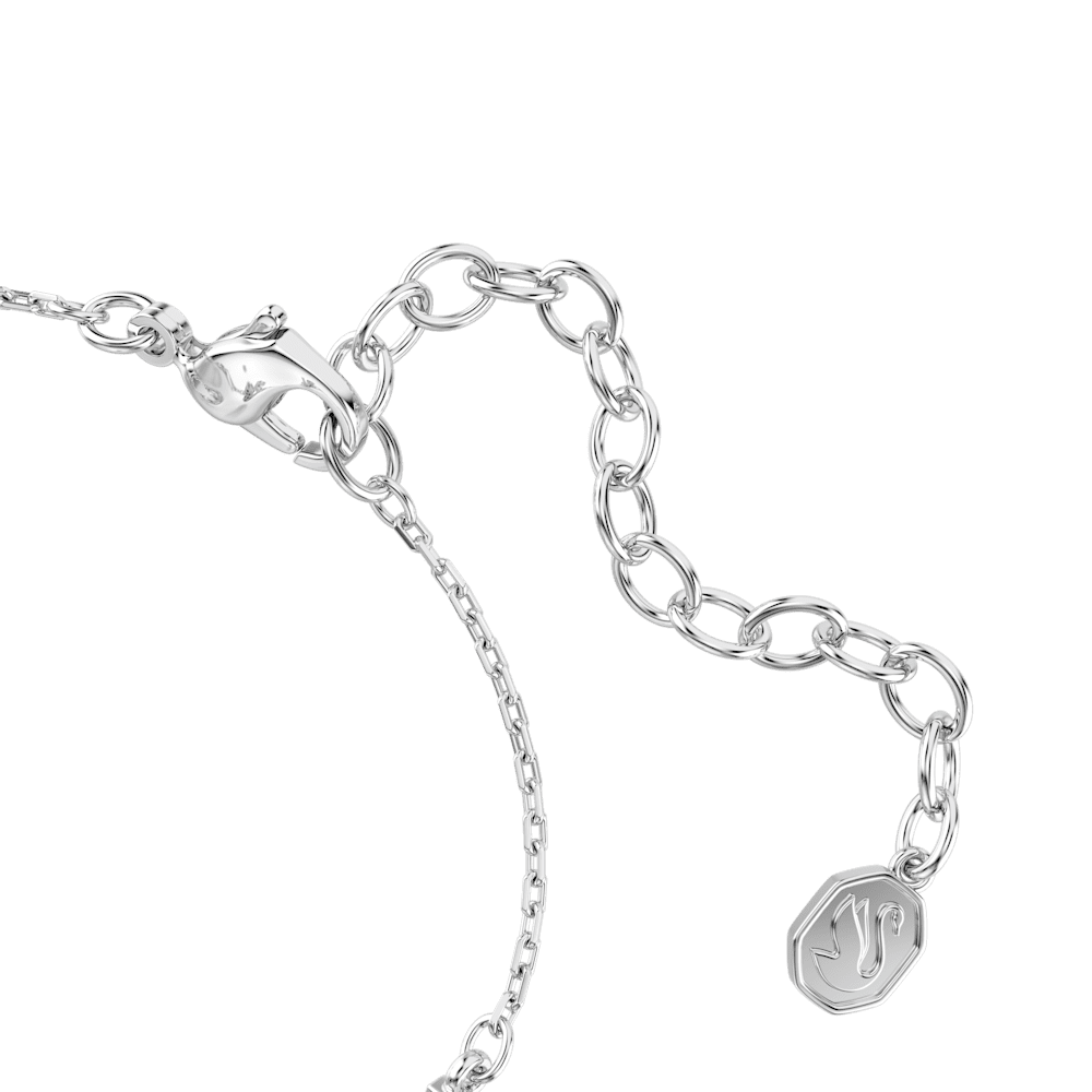 Braccialetto Swarovski Swan, Taglio misto, Cigno, Bianco, Placcato rodio