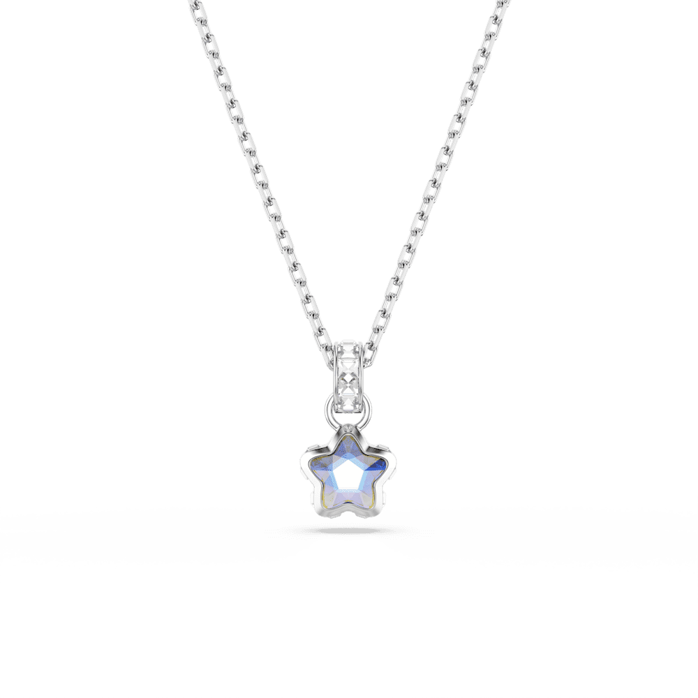 Pendente Swarovski Chroma, Taglio misto, Stella, Bianco, Placcato rodio