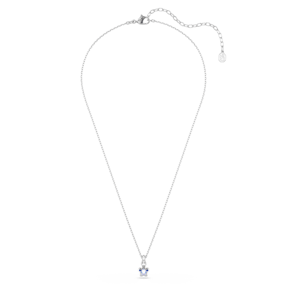 Pendente Swarovski Chroma, Taglio misto, Stella, Bianco, Placcato rodio