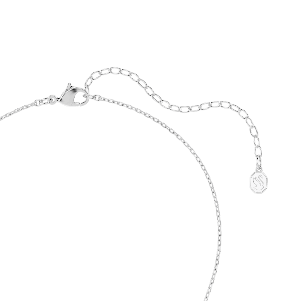 Pendente Swarovski Chroma, Taglio misto, Stella, Bianco, Placcato rodio
