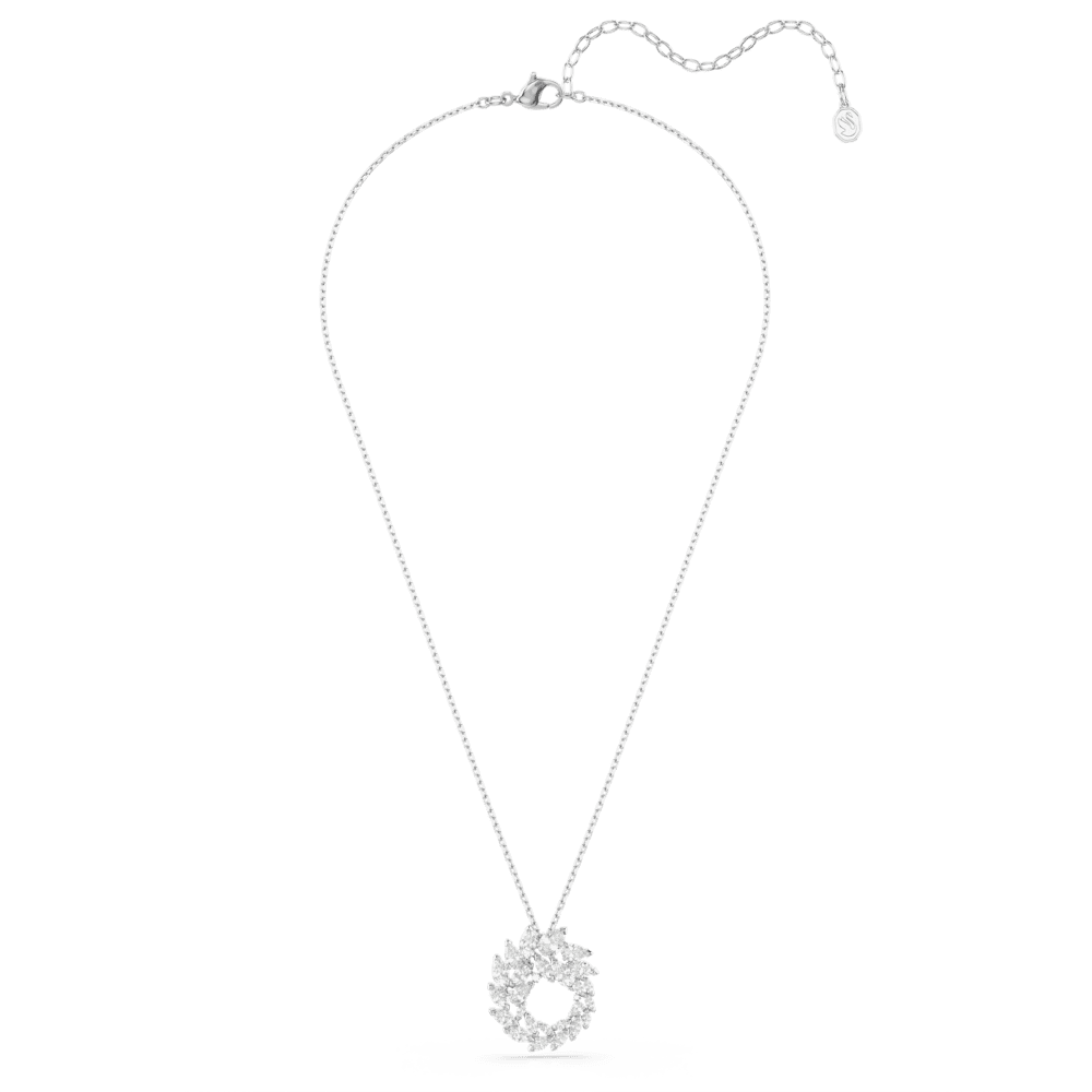 Collana Swarovski Pendente Mesmera Taglio misto, Bianca, Placcato rodio