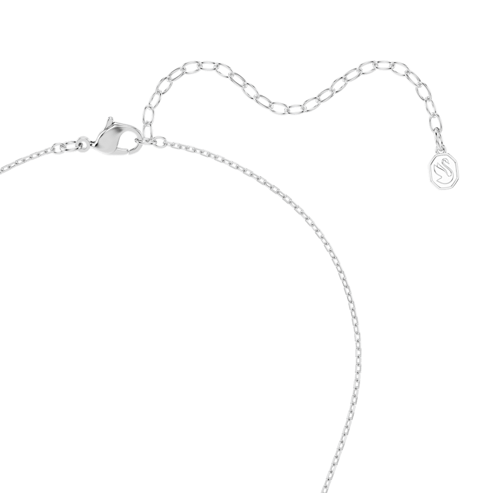 Collana Swarovski Pendente Mesmera Taglio misto, Bianca, Placcato rodio