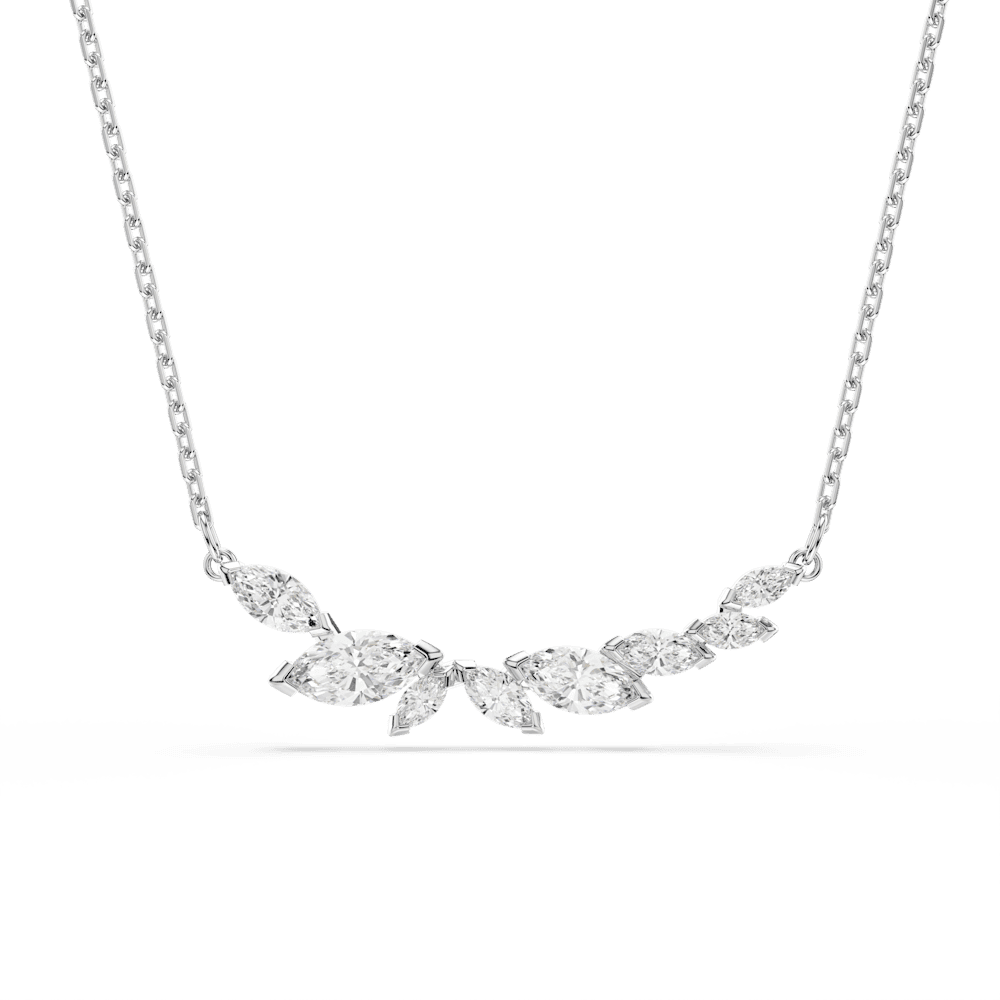 Collana Swarovski Mesmera Taglio Marquise Bianca Placcata Rodio