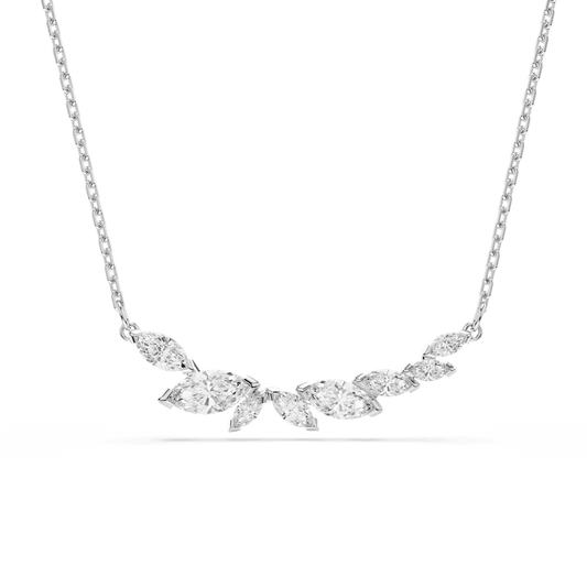 Collana Swarovski Mesmera Taglio Marquise Bianca Placcata Rodio