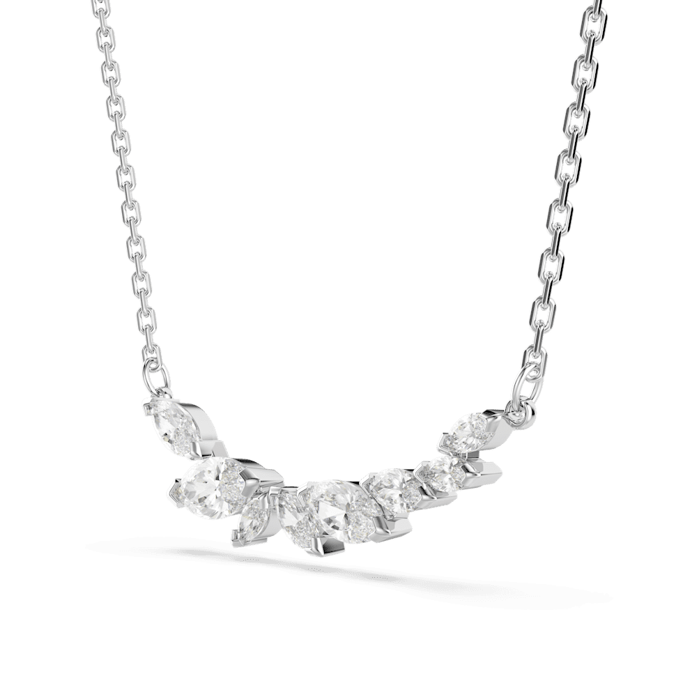 Collana Swarovski Mesmera Taglio Marquise Bianca Placcata Rodio