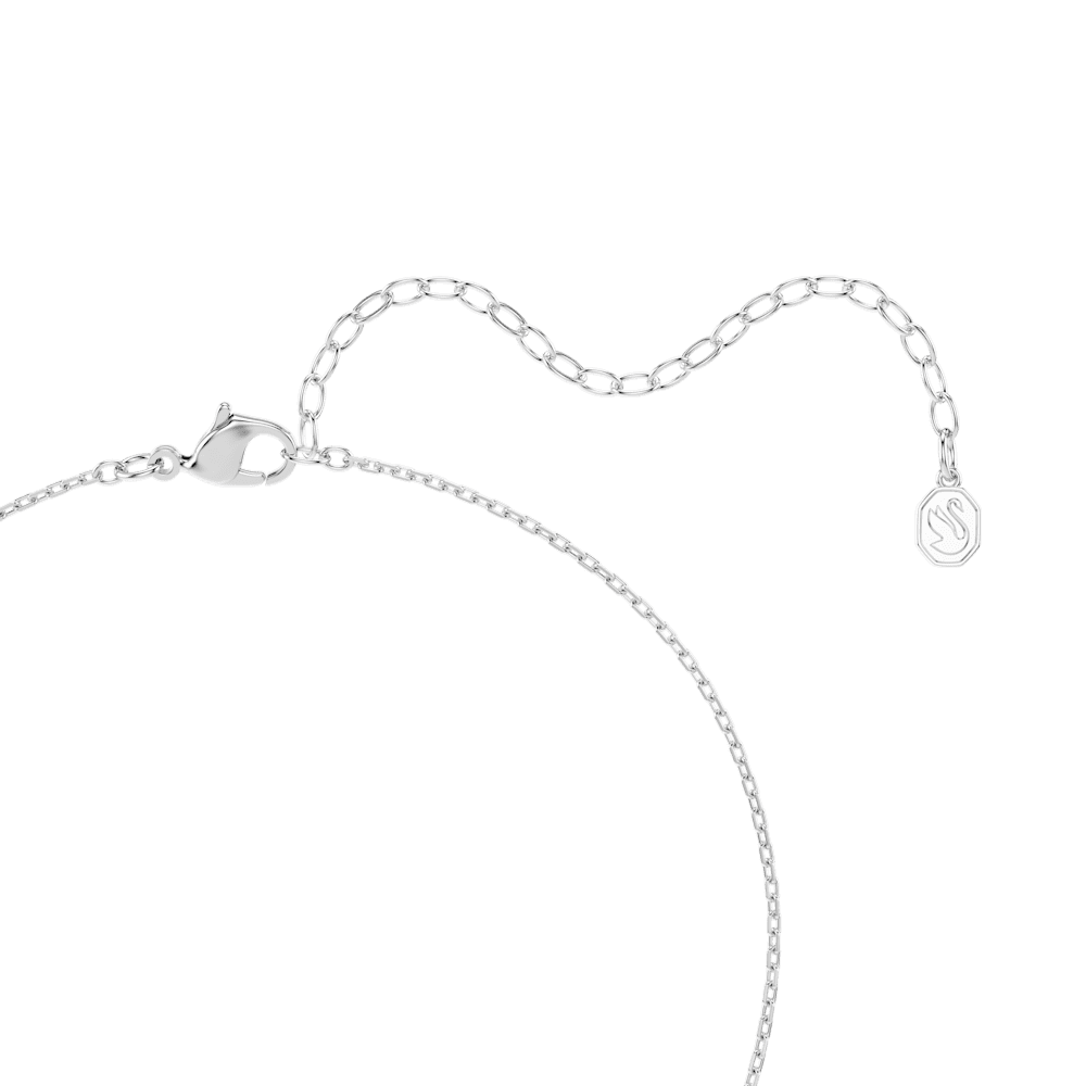 Collana con Pendente Swarovski Millenia Taglio Cushion Blu Placcato Rodio