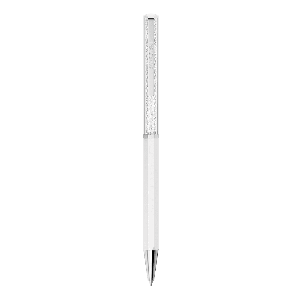 Penna a sfera Swarovski Crystalline, Laccato bianco, cromato