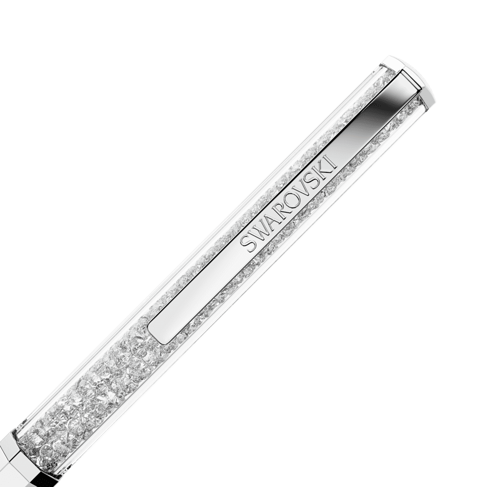 Penna a sfera Swarovski Crystalline, Laccato bianco, cromato