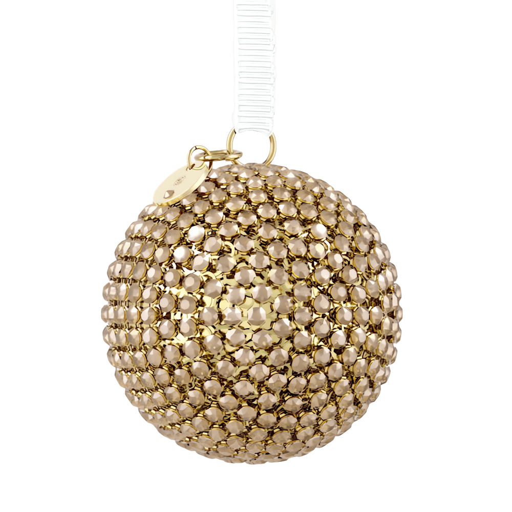 Decorazioni Natalizie Swarovski Holiday Magic Classics Pallina Crystal Mesh Tonalità oro