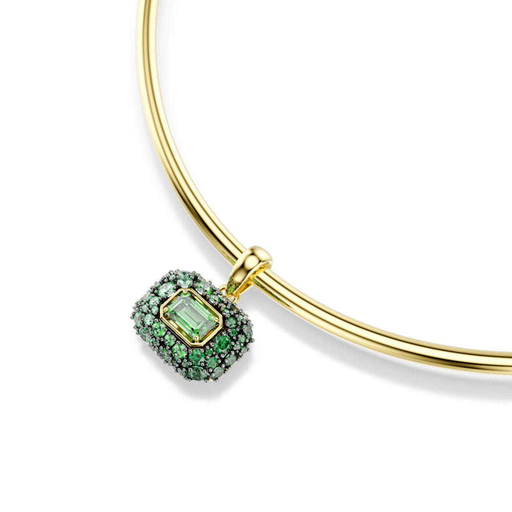 Girocollo Swarovski Sublima, Taglio ottagonale, Verde, Finitura oro 18K