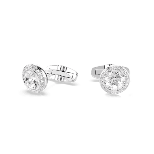 Gemelli Swarovski Una Angelic, Taglio Round, Bianchi, Placcato rodio