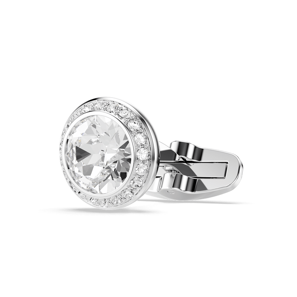 Gemelli Swarovski Una Angelic, Taglio Round, Bianchi, Placcato rodio