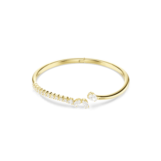Bracciale Rigido Swarovski Mesmera Taglio misto Bianco Finitura oro 18 Kt