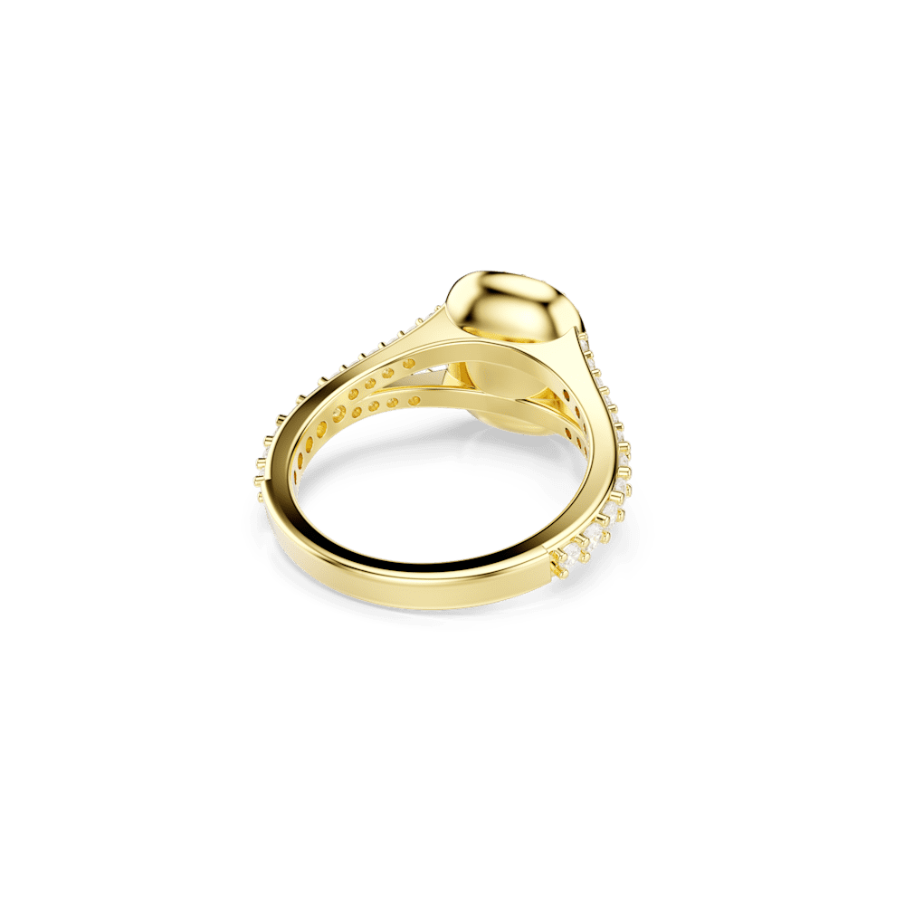 Anello Swarovski Una Angelic, Taglio Cushion, Bianco, Finitura oro 18K - Misura 50