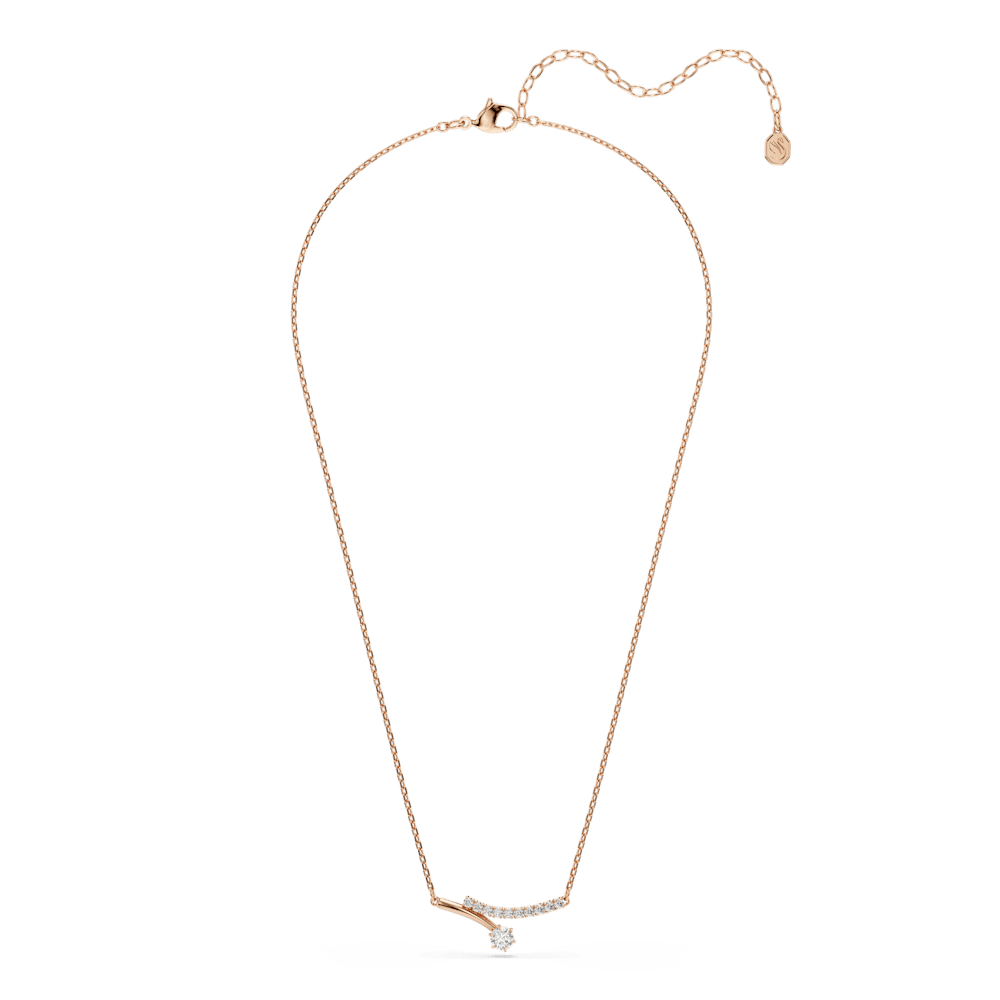 Collana Swarovski Matrix Taglio Round Bianca Finitura Oro Rosa 18 Kt
