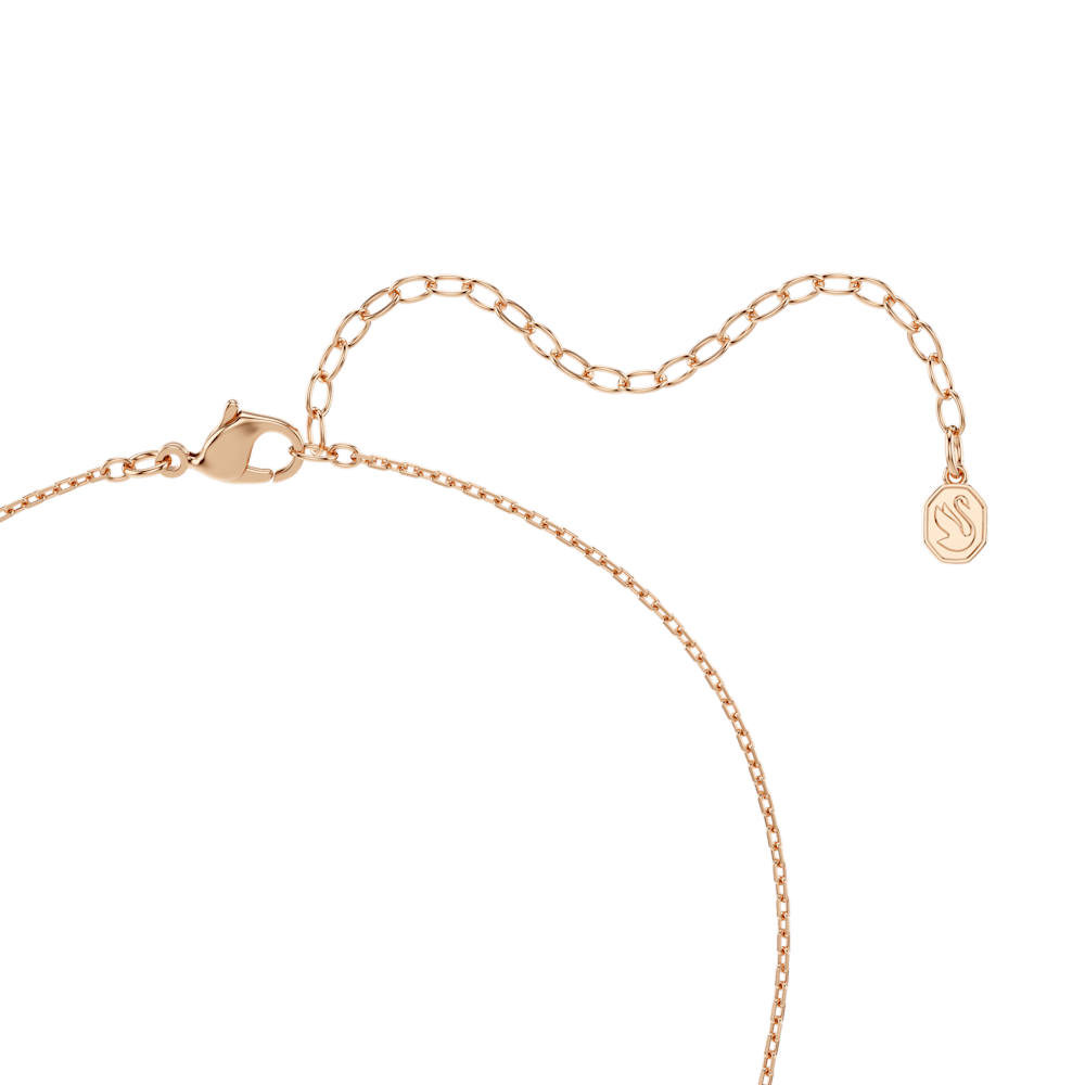 Collana Swarovski Matrix Taglio Round Bianca Finitura Oro Rosa 18 Kt