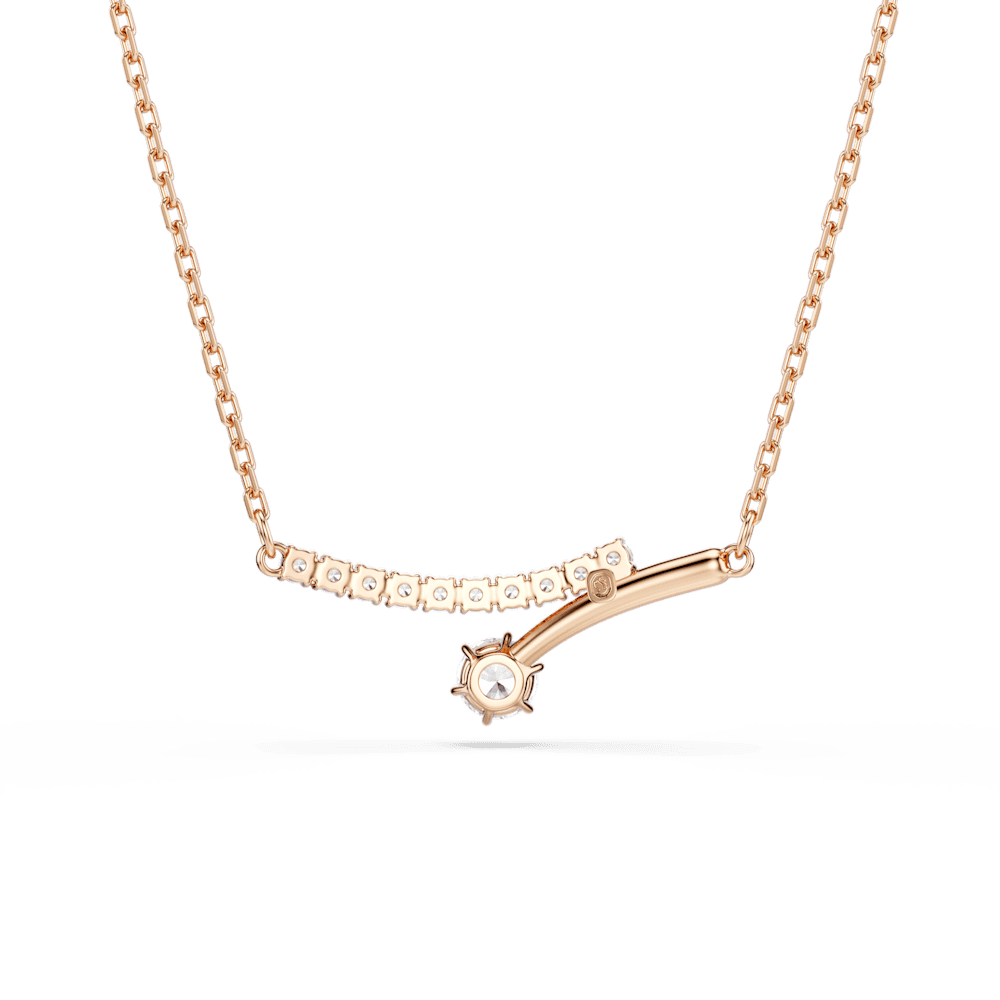 Collana Swarovski Matrix Taglio Round Bianca Finitura Oro Rosa 18 Kt
