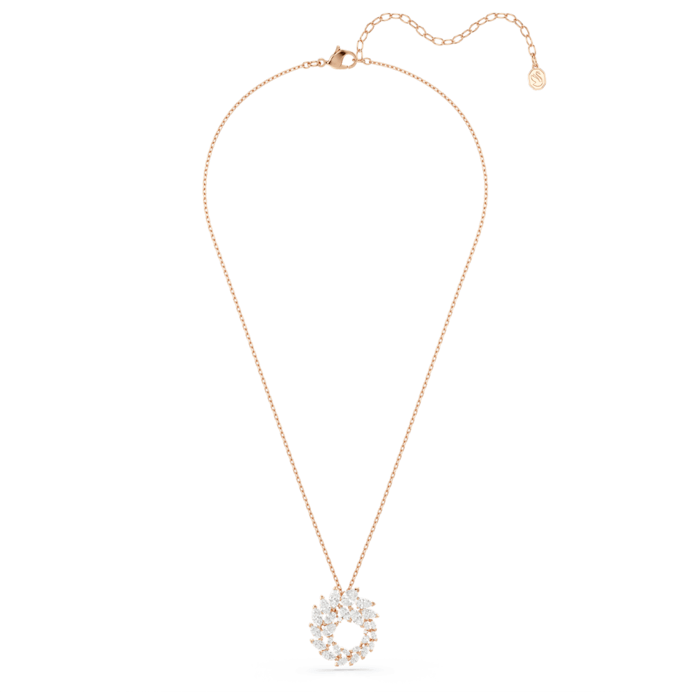 Collana con Pendente Swarovski Mesmera Taglio Marquise Bianco Finitura oro rosa 18 Kt