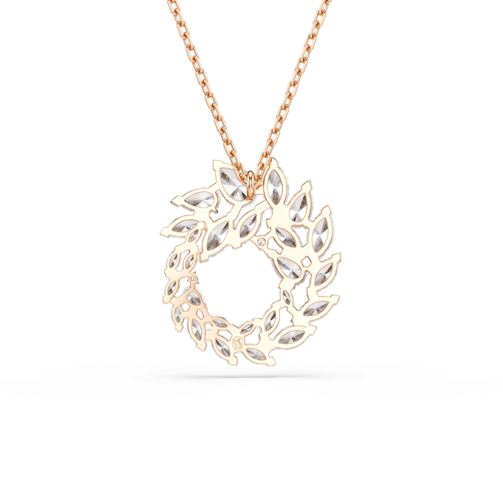Collana con Pendente Swarovski Mesmera Taglio Marquise Bianco Finitura oro rosa 18 Kt