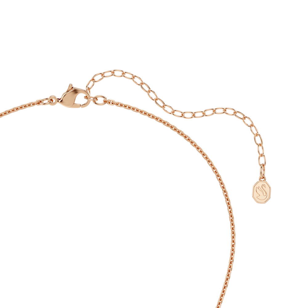 Collana con Pendente Swarovski Sublima Taglio Round Bianco Finitura oro rosa 18 Kt