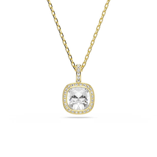 Collana con Pendente Swarovski Una Angelic Taglio Cushion Bianco Finitura oro 18 Kt