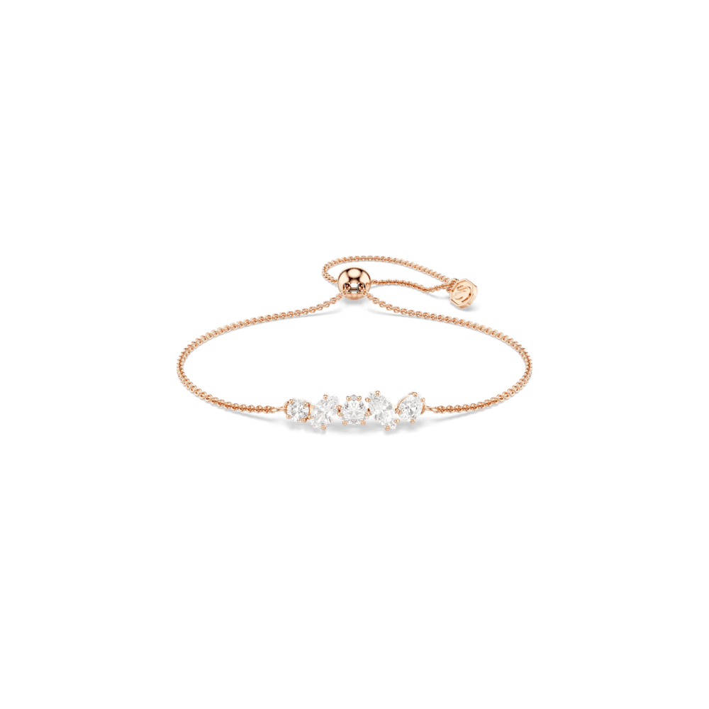 Bracciale Swarovski Mesmera Taglio misto Bianco Finitura oro rosa 18 Kt