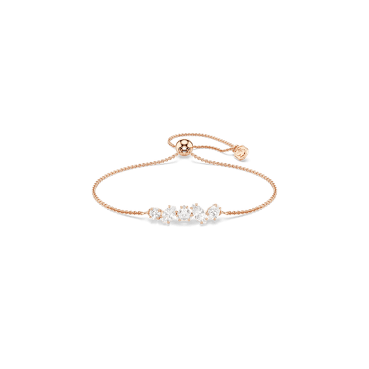 Bracciale Swarovski Mesmera Taglio misto Bianco Finitura oro rosa 18 Kt