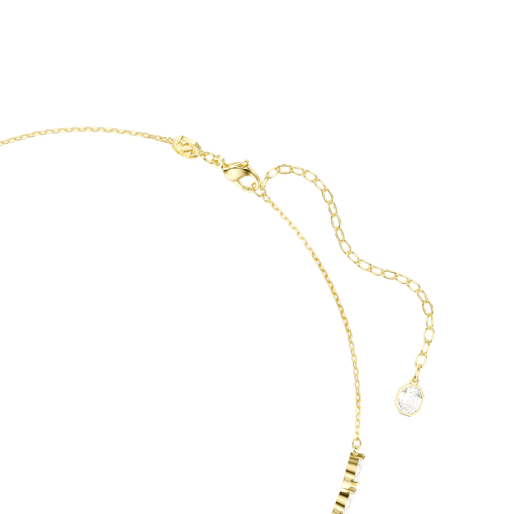 Set Collana + Orecchini Mesmera Taglio Marquise Bianco Finitura Oro 18 Kt