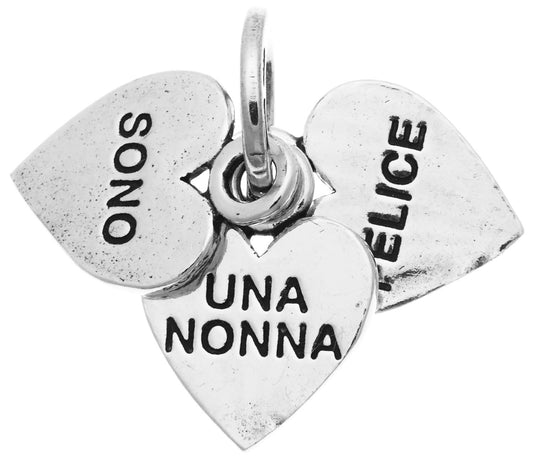 Charm Giovanni Raspini Charms "Sono Una Nonna Felice" Argento 925