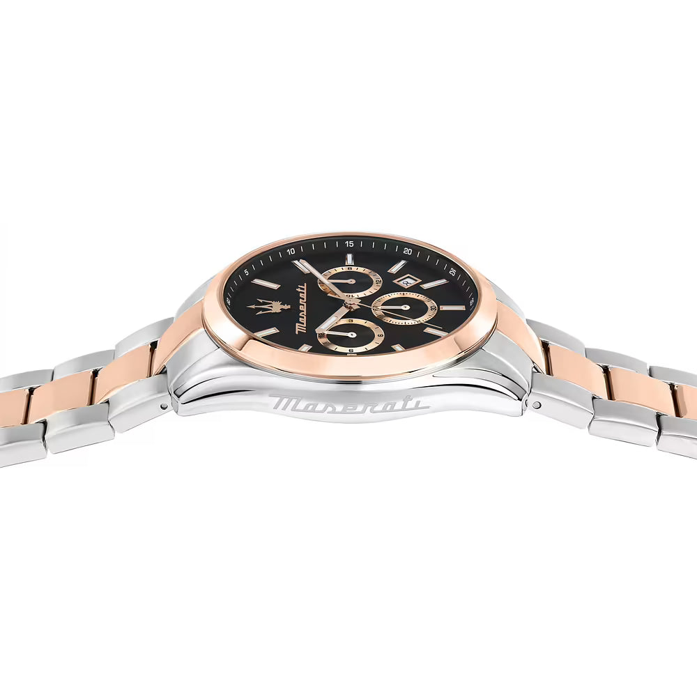 Orologio Maserati Attrazione Multifunzione 43 Mm Braccialato Bicolore Acciaio/Pvd Oro Rosa