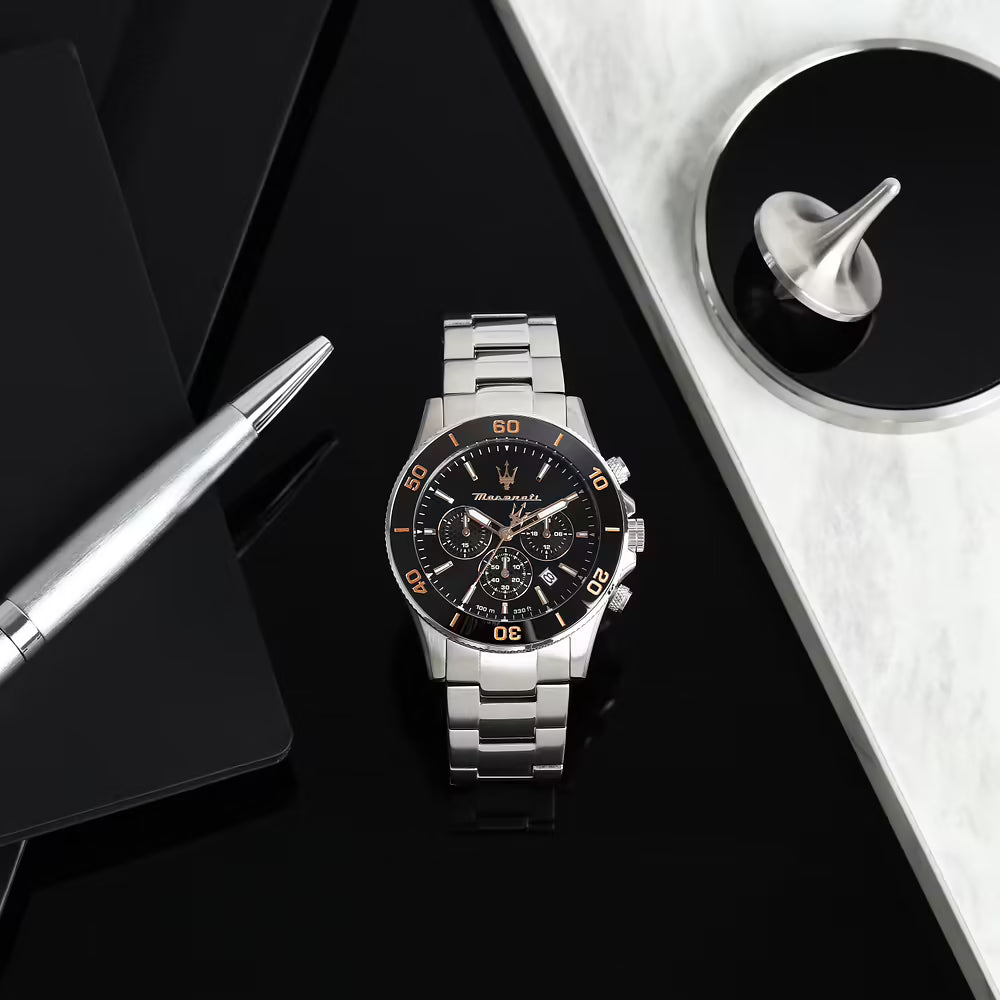 Orologio Maserati Competizione Chrono 43 Mm Acciaio Braccialato